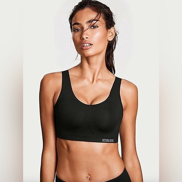 VICTORIA SECRET SPORT Maximum Support Angel Max Sports Bra Pure Black 36DD - Picture 1 of 9